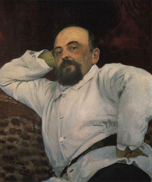 Savva Ivanovich Mamontov 1880 by Ilya Repin (1844-1930)  Bakhrushin State Theater Museum Moscow RU